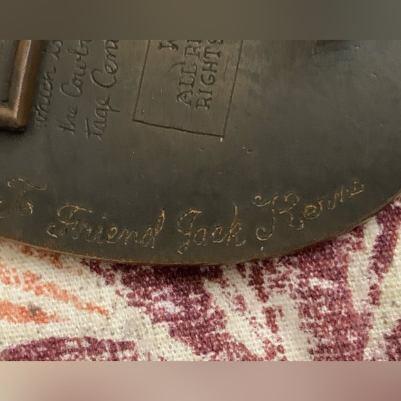 Rare Vintage Al Shelton 1975 Personalized End Of TheTrail Bronze Belt Buckle - Picture 4 of 6